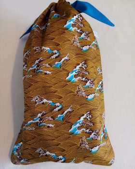 Sac en tissu à motifs japonais pour ranger ses zooris